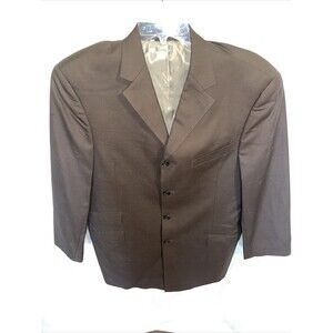 Steve Harvey Men’s Suit Jacket Size 42R Brown Wool Business Formal City Party